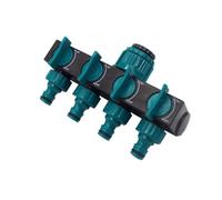 Répartiteur d'eau : design robuste à quatre vannes, répartition du débit réglable | Fixation de robinet fiable prenant en charge la tâche d'arrosage simultanée, solution pour l'entretien du jardin