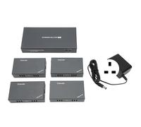 Répartiteur d'extension d'interface multimédia HD 1x4, prise en charge 1080P 60Hz, extension de 165 pieds de longueur, répartiteur d'extension de transmission 100-240V, prise britannique