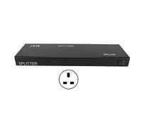 RéPartiteur D'interface MultiméDia Hd 4k, 1 EntréE 16 Sorties, Distributeur Son Et VidéO Pour Xbox Pour Ps4 Hdtv 100-240v, Prise Britannique
