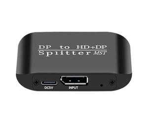 Répartiteur Display Port | Répartiteur de Port 4K,Double Écran Professionnel Configuration d'Affichage Scindé pour Bureau Enseignement et Usage Domestique