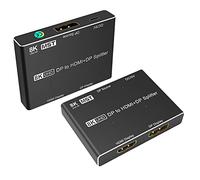 Répartiteur DisplayPort 1.4 MST Hub avec sortie HDMI et Displayport, BolAAzul Transport Multi-flux DP 4K@120Hz sur la sortie HDMI (Single Display Only), carte vidéo compatible DP MST (Windows PC Only)
