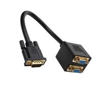 Répartiteur double surveillance du répartiteur VGA vers VGA pour convertisseur vidéo 1080p et lecture d'un câble de 25 cm pour écrans d'ordinateur