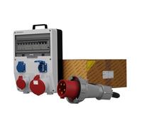 Répartiteur électrique mobile TD-S/FI 63 A 16 A 2 x 230 V - 5 x 10 mm - 2 prises PCE - Répartiteur de courant - Doctorvolt 0045