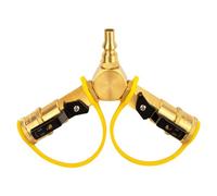 Répartiteur en Y pour Camping-Car | Kit de déconnexion Rapide 2 Voies 6,35 mm, connecteur de raccords de Tuyau à Connexion Rapide en Y pour réchaud de Camping-Car, Chauffage, remorque