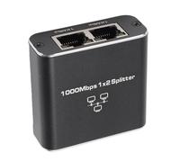 Répartiteur Ethernet 1 à 2 Gigabit, Adaptateur Réseau RJ45 1000 Mbps, Interface de Type C, Ports Réseau Double Extension, Connexion Simultanée de Plusieurs Appareils