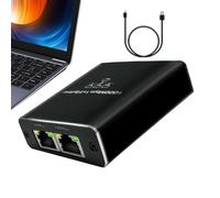 Répartiteur Ethernet 1 à 3 - Répartiteur réseau Ethernet | Répartiteur Internet, répartiteur Ethernet 1000 Mbps, chargement USB, 3 appareils réseau Gigabit haut débit pour concentrateurs