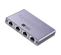 Répartiteur Ethernet 4 ports Gigabit Speed Networking Adaptateur Boîtier en aluminium Boîtier en aluminium Partage de plusieurs appareils Hub réseau en aluminium