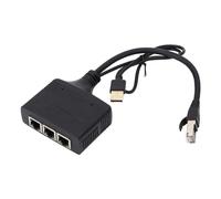 Répartiteur Ethernet, Adaptateur Répartiteur de Réseau par Câble RJ45 1 Entrée 3 Sorties 1000 Mbps avec Port USB, pour Décodeur TV, Routeur, Modems ADSL