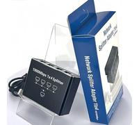 Répartiteur Ethernet, commutateur Ethernet haut débit 1000 Mbps, avec câble USB, pour PC, PS5, Xbox, modem, routeur, TV (1 à 4)