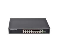 Répartiteur Ethernet Commutateur PoE 48 V 4 8 16 Ports 100 Mbps Gigabit IEEE 802.3 AF/at 250 M Commutateur Ethernet for Caméra IP/caméra AP/POE sans Fil (Color : 16PoE100M 2GB 1SFP, Size : 1 UK)