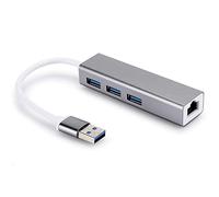 Répartiteur Ethernet, DM HE83 Hub USB pour Ordinateur Portable Adaptateur USB vers Ethernet Hub De Données Portable 100M Adaptateur HUB USB 3.0 USB vers RJ45