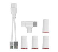 Répartiteur Ethernet étanche pratique texture ABS prend en charge 2 appareils connexion simultanée pour une utilisation en intérieur et en extérieur Répartiteur Ethernet pour deux appareils