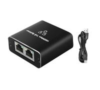 Répartiteur Ethernet Gigabit 1 à 2 ports RJ45 à vitesse rapide pour deux appareils réseau avec câble d'alimentation USB et ports RJ45