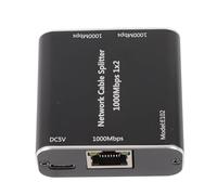 Répartiteur Ethernet Gigabit 1 à 2, Répartiteur Réseau Haute Vitesse 1000 Mbps avec Câble d'alimentation USB, Adaptateur Répartiteur Internet RJ45 pour Câbles Réseau Ethernet