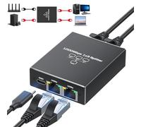 Répartiteur Ethernet Gigabit 1 à 3, Répartiteur Internet Haute Vitesse 1000 Mbps Répartiteur LAN Commutateur Ethernet Prenant en Charge 3 Appareils Mise en Réseau Simultanée avec