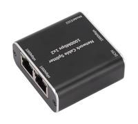 Répartiteur Ethernet Gigabit, Adaptateur Répartiteur Internet RJ45 1 à 2 1000 Mbps avec Câble d'alimentation USB, jusqu'à 328 Pieds, pour Câble Cat5/5e/6/7/8, 2 Appareils en