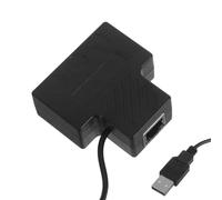 Répartiteur Ethernet Gigabit en Plastique Noir, USB Alimenté | Port Expansion, Transfert Fiable, pour Routeurs et Téléviseurs, Usage Maison et Petit Bureau