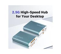 Répartiteur Ethernet Haut Débit 2,5G, 1 Entrée PoE, 4 de Sortie, Alimentation USB-C, Branchez et Jouez