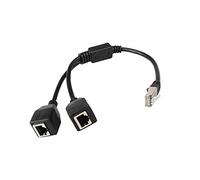 Répartiteur Ethernet RJ45 0,25 m 1 à 2 ports pour routeur d'ordinateur Rj45 LAN Ethernet 1 à 2 ports répartiteur
