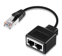 Répartiteur Ethernet RJ45 1 vers 2 adaptateur réseau haut débit mâle vers double femelle connecteur Internet LAN Socket Switch pour deux ordinateurs Access Ethernet