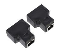 Répartiteur Ethernet Rj45 Noir en Plastique, Prise de Répartition 1 vers 2