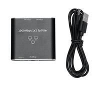 Répartiteur Gigabit Ethernet 1 à 2 avec Une Vitesse de 1 000 Mbps | Connectez deux appareils simultanément avec ce répartiteur en alliage d'aluminium 1000 Mbps pour réseau PC routeur IPTV