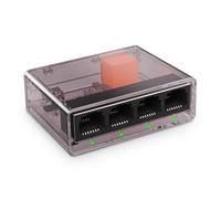 Répartiteur Gigabit Ethernet 1 vers 4 ports, adaptateur LAN haut débit 1000 Mbps avec câble USB, mini hub réseau YuLinca en plastique, Plug & Play pour routeur, modem, PC, caméra IP, imprimante, Smart