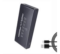 Répartiteur Gigabit Ethernet 7 ports RJ45 Hub de réseau prend en charge l'adaptateur répartiteur d'alimentation USB avec taux de transmission de 1000 Mbps et large compatibilité