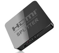 Répartiteur HDMI 1 entrée 2 sorties - Répartiteur HDMI 4K pour deux moniteurs - Adaptateur HDMI 2 voies compatible 4K 3D 1080P pour PS3, PS4, Xbox, Sky Q Box, lecteurs DVD/Blu-ray, Win/Mac PC portable