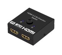 Répartiteur HDMI 4K, 2 Ports 1x2/2x1, prend en charge Ultra HD 4K 1080P 3D HDR HDCP pour PS4 HDTV