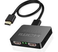Répartiteur HDMI 4K 3D 1 en 2 sorties 1080P pour double moniteur [2 sorties identiques,non étenduement]Répartiteur HDMI 1 x 2 HDCP2.2 Xbox,PS4/3,lecteur Blu-Ray,DVD,HDTV