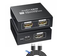 Répartiteur HDMI 4K @ 60 Hz 1 en 2 sorties avec câble HDMI de 4 m, répartiteur audio HDMI pour TV et barre de son avec scaler, prend en charge les deux écrans 4K et 1080p, 2K @ 144 Hz Dobly Vision