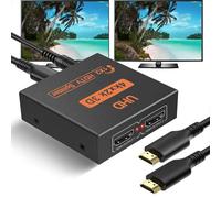 Repartiteur HDMI 4K HDMI Splitter 1 Entrée 4 Sorties, 1x4 Multiprise | Splitter HDMI for PC, Laptop, HDTV, Projector,1 input 4 Outputs, Mirror Only, Not Extend, Not Switch