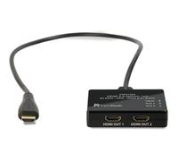 FeinTech VSP01204 Répartiteur HDMI Splitter 1x2 Ultra-HD 4K 60 Hz HDR avec Scaler