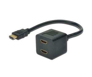Répartiteur HDMI - MICRO CONNECT - 20 cm - Passif - Noir - HDMI (F) vers HDMI (M)