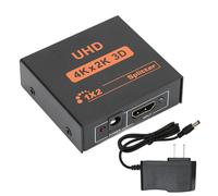 Répartiteur HDMI professionnel, boîtier de distribution Ultra HD 1 entrée/2 sorties pour une image 4K fluide, compatible Plug and Play avec Xbox,