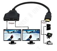 Répartiteur HDMI - TD® - 1 mâle vers 2 femelles - 2 ports - Noir - Adaptateur câble