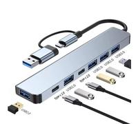 Répartiteur HUB USB C 5/7/8 en 1,Station d'accueil Thunderbolt 3,adaptateur pour ordinateur portable avec Macbook Air M2 iPad Pro 2022 -7-in-2
