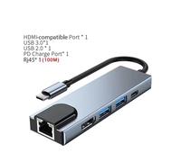 Répartiteur HUB USB C 5/7/8 en 1,Station d'accueil Thunderbolt 3,adaptateur pour ordinateur portable avec Macbook Air M2 iPad Pro 2022 -5-in-1
