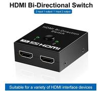 répartiteur KVM HDMI 4K bidirectionnel, adaptateur 1x2-2x1, 2 en 1, pour PS5-4-3 XBox TV, ordinateur [D01076F]