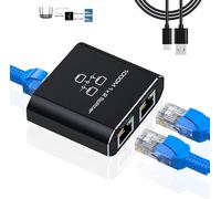 Répartiteur LAN 1 vers 2 1000 Mbps Ethernet Répartiteur LAN Switch 2 ports avec câble d'alimentation Type-C Gigabit Switch pour ordinateur,concentrateur,commutateur,routeur,décodeur,TV numérique