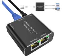 Répartiteur LAN 1 vers 2,1000 Mbps RJ45 Répartiteur réseau 2 ports Ethernet RJ45 Gigabit Switch CAT5 CAT5E CAT6 CAT7 pour PC,ordinateur portable,hub,commutateur,routeur,Set-Top Box