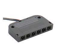 Répartiteur LED 6 sorties mini-prise câble de longueur 10 cm noir