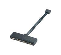 - Répartiteur LED RGB - alimentation interne 4 plots (F) pour alimentation interne 4 plots (M) - 10 cm - noir