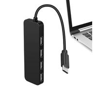 Répartiteur : Plusieurs Ports, extenseur de Fonction | Hub à 4 Ports Compatible avec Les Ordinateurs Portables, Les clés USB, 2.0, 3.0, Type-C 3.0, Adaptateur de de données, Partage de