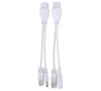 Répartiteur POE, Adaptateur divisé Power Over Ethernet, Câble Adaptateur POE 12 V pour équipement Réseau (White)