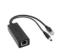 Répartiteur PoE Gigabit 1000 Mbps IEEE802.3af/at Protocole 48 V vers 12 V 2 A PoE Injecteur pour caméras réseau AP sans fil