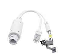 Répartiteur POE, répartiteur POE pour caméra,Adaptateur POE étanche 48 V à 12 V - Exécuter la caméra sur Un Seul câble réseau, Transmission de Signal, séparateur POE pour l'école et la Porte d'entrée