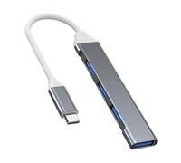 Répartiteur portable à 4 ports - Extension de moyeu USB élégante - Station de connexion - Dispositif | Expander d'entrée polyvalent, module pont de connexion durable