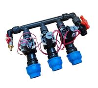 Répartiteur Rain 2, 3, 4, 5, 6 voies - 1" - Valve magnétique PGV 101 Go - Raccords DN25 DN32 - Raccord d'air comprimé et valve (DN32, répartiteur 3 fois)
